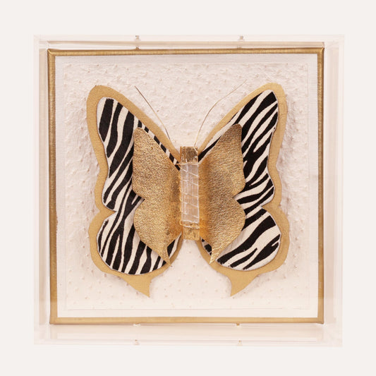 Zebra Hide and Gilded Butterfly