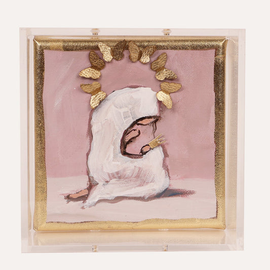 Blush Mary with Jesus and Butterfly Halo