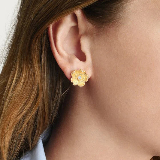 Wildflower Gold Stud Earrings