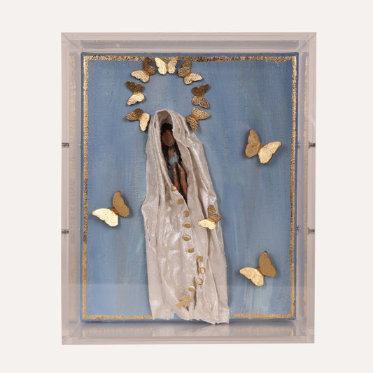 Mary with Butterfly Halo (French Blue)