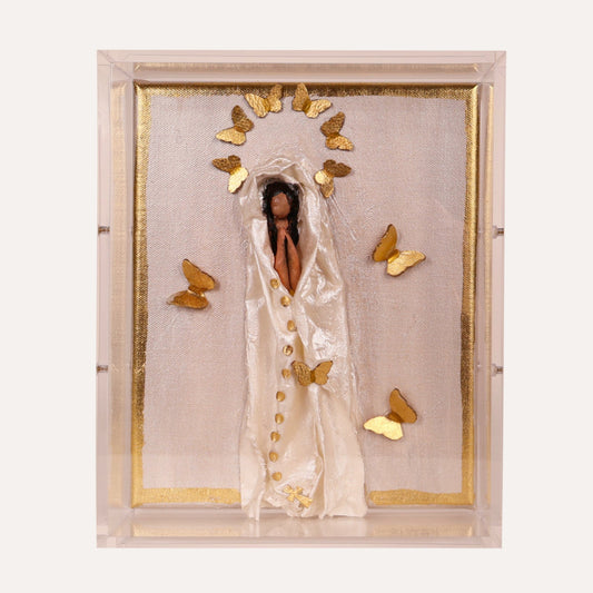 Mary with Butterfly Halo (Pearlescent)