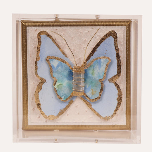 French Blue Butterfly on Ostrich (abstract)