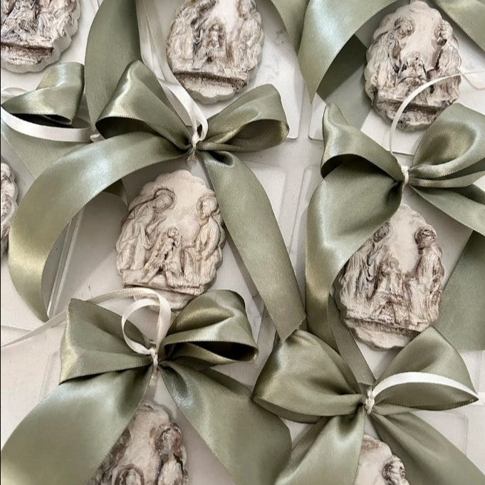 Acrylic Ornament with Satin Bow