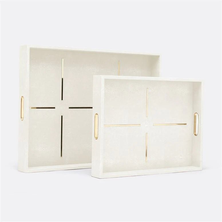 Snow Shagreen Tray