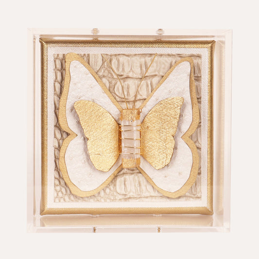 Ostrich Butterfly on Croc Background