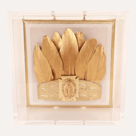 Feather Crown with Immaculate Conception Medallion