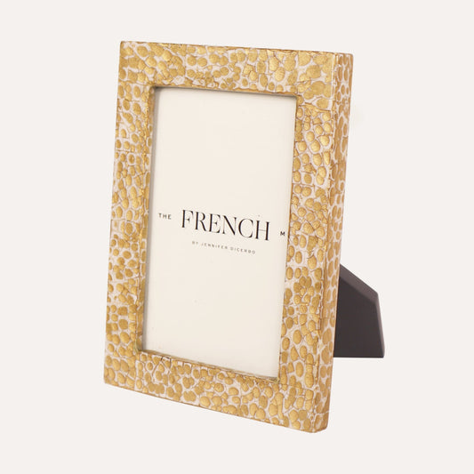 Gold & White Eggshell Picture Frame