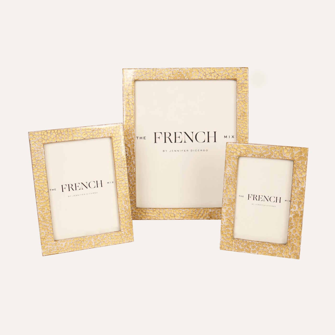 Eggshell Gold & White Picture Frame - 8x10