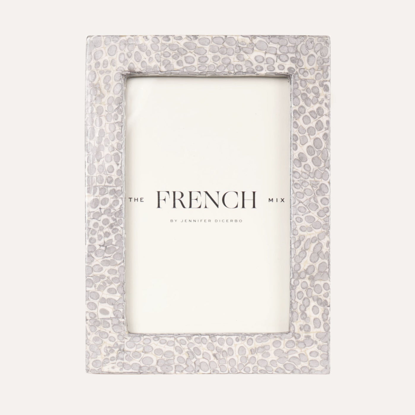 Eggshell Silver & White Picture Frame - 5x7