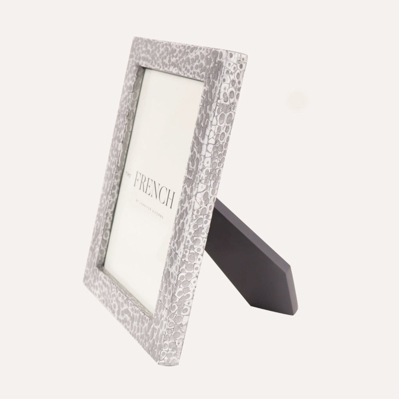 Eggshell Silver & White Picture Frame - 5x7
