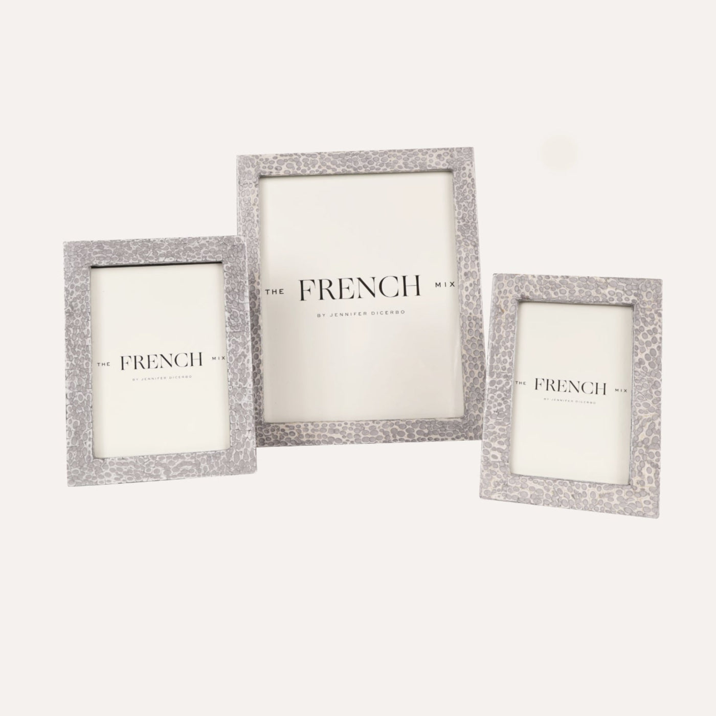 Eggshell Silver & White Picture Frame - 5x7