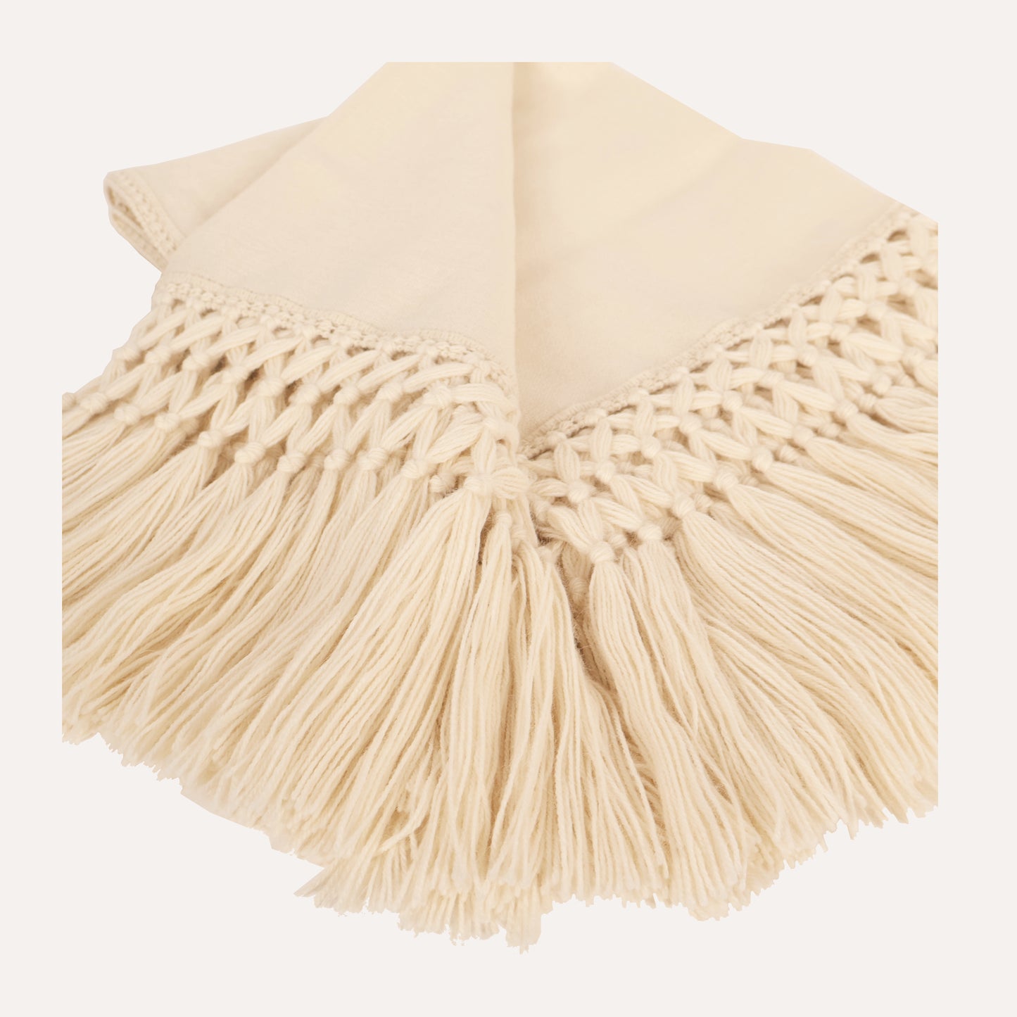 Alpaca Woven Ivory Throw