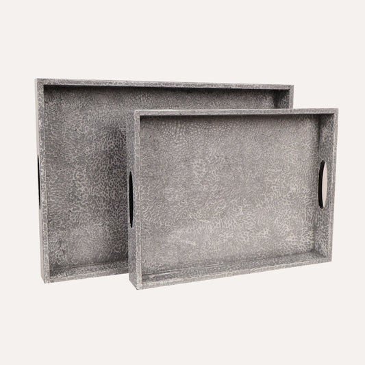 Grey Eggshell Lacquered Tray