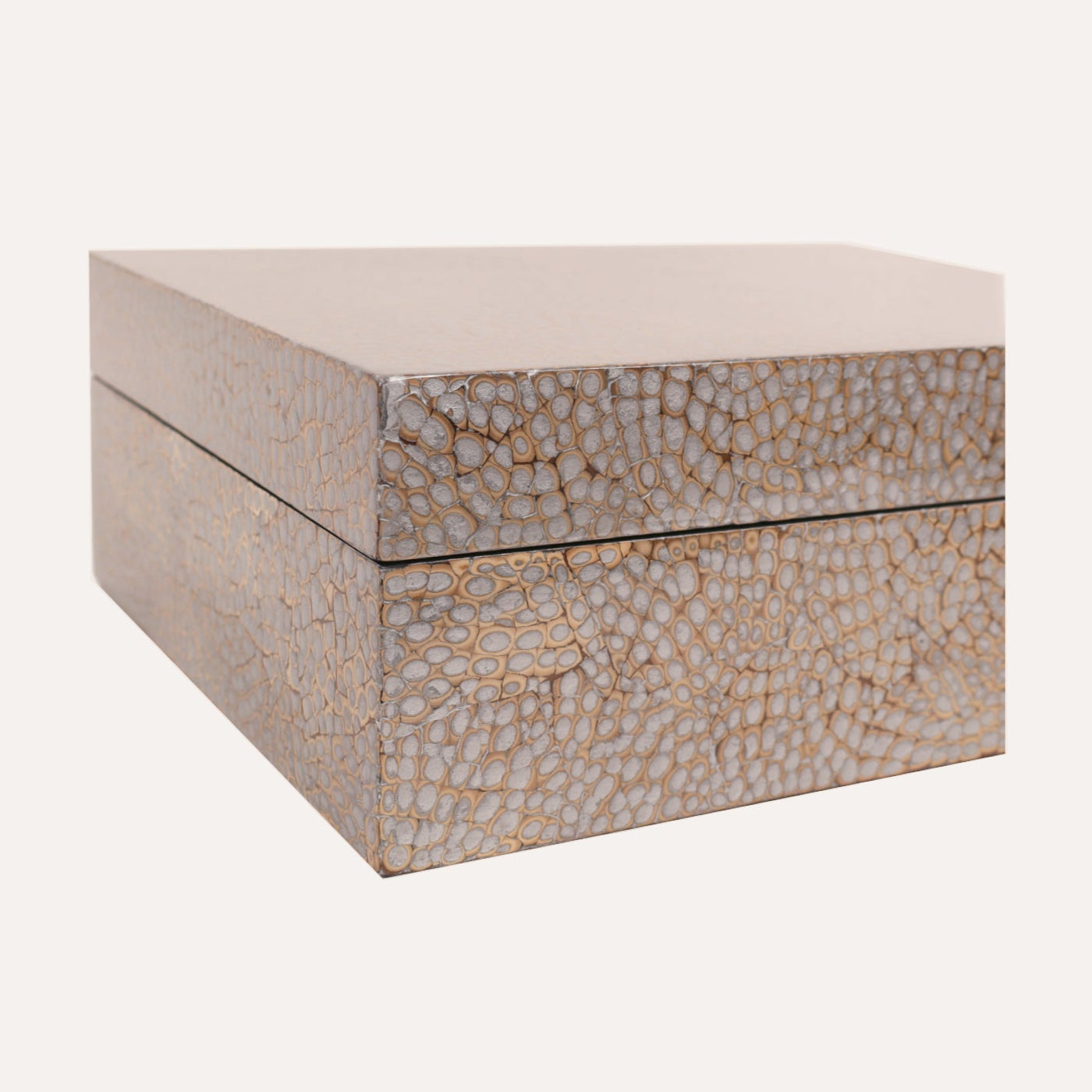 Grey/Gold Eggshell Lacquered Box