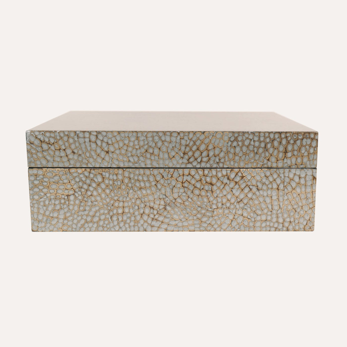 Grey/Gold Eggshell Lacquered Box
