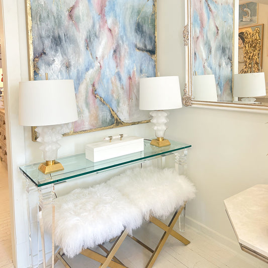 Alabaster Handled Box