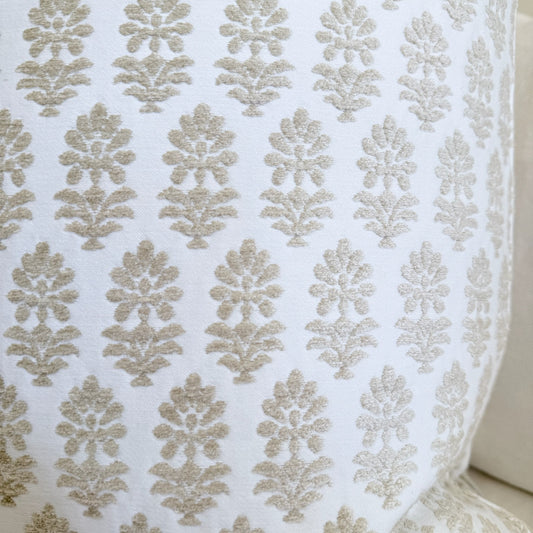 French Cream Bloom Pillow