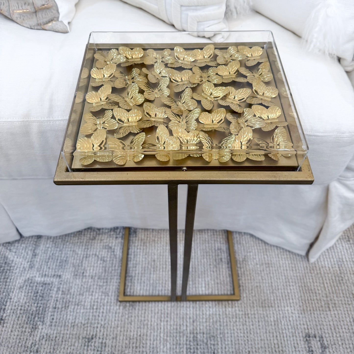 Small Gilded Butterfly Drink Table