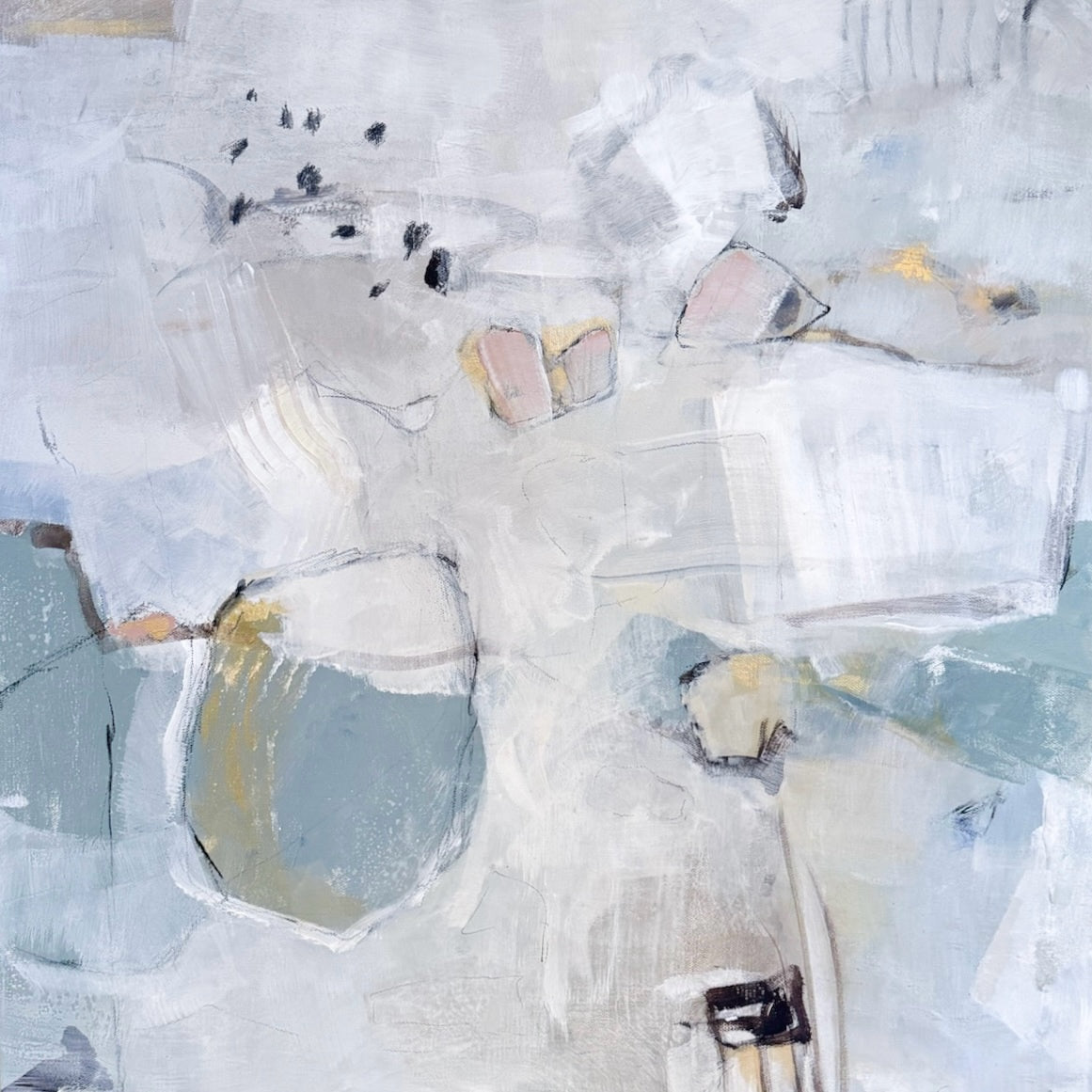 Abstract Art "Blue Birds"