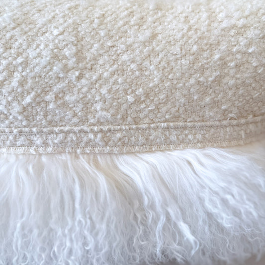Boucle Lumbar with Fur Trim