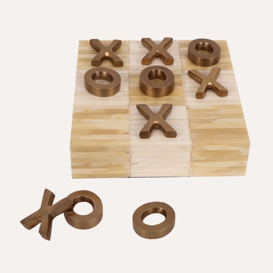 Bone & Brass Tic Tac Toe