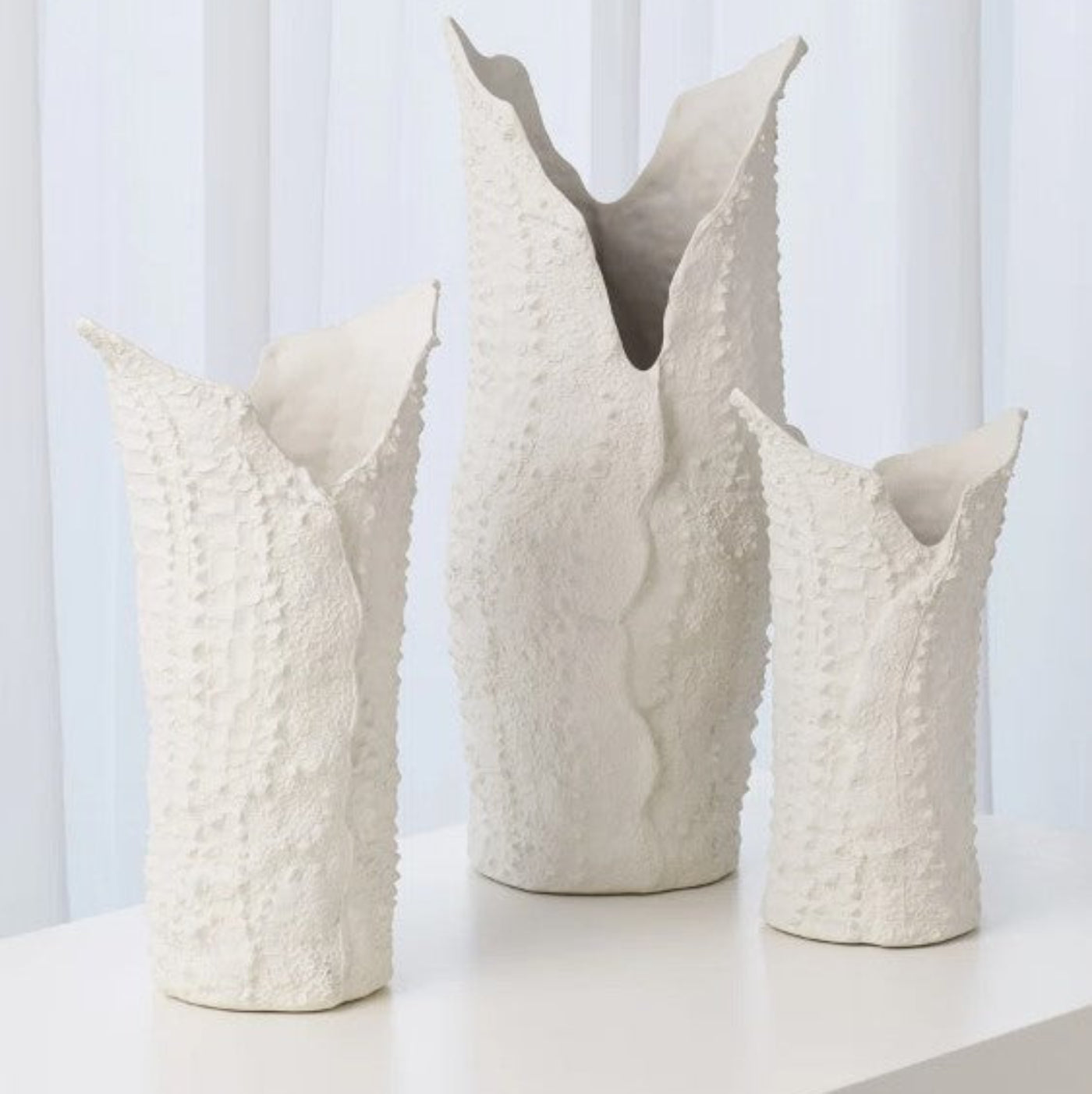 Matte White Croc Vase