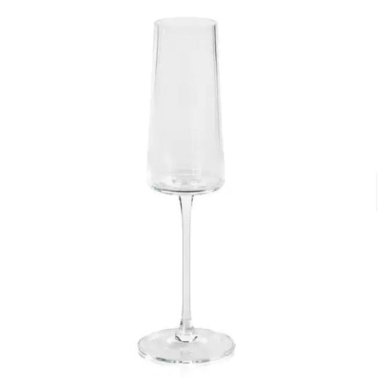 Set of Four Textured Champagne Flutes