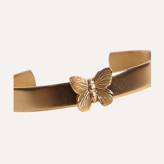 Single Butterfly Small Cuff Bracelet