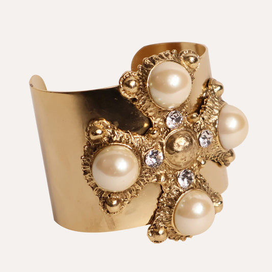 Pearl Adorned Cuff Bracelet