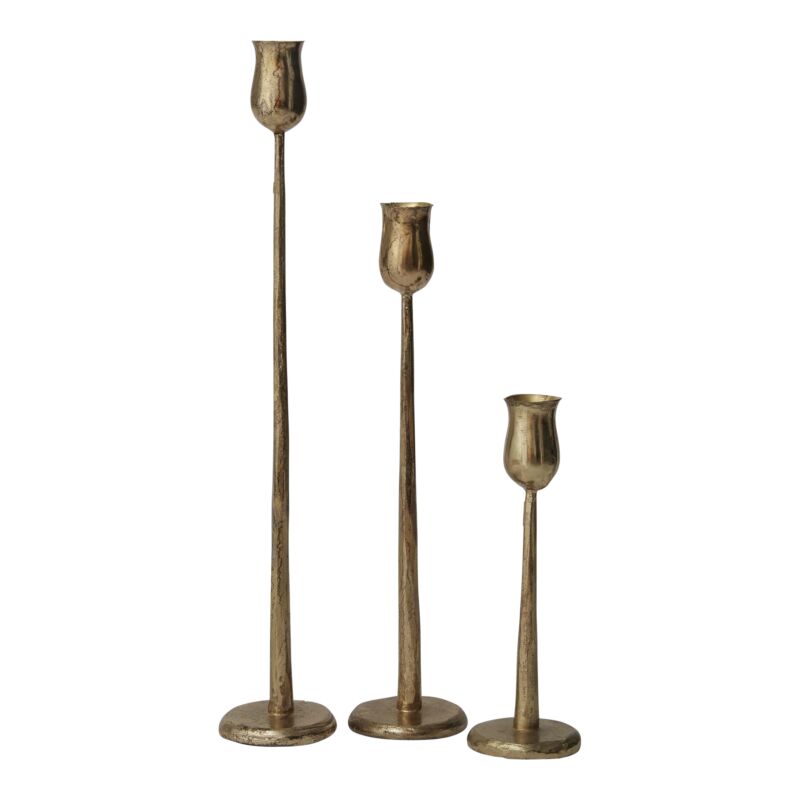 Brass Tulip Candlestick