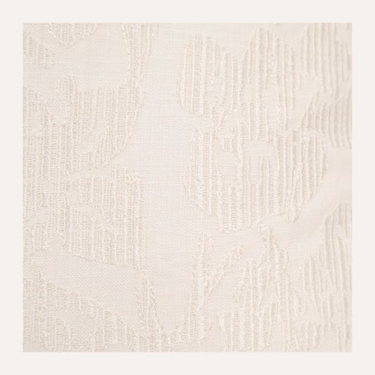 French Cream Embroidered Linen Pillow