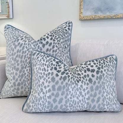 Aqua Leopard Pillow