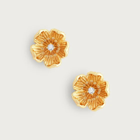 Wildflower Gold Stud Earrings