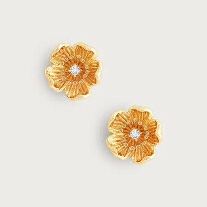 Wildflower Gold Stud Earrings