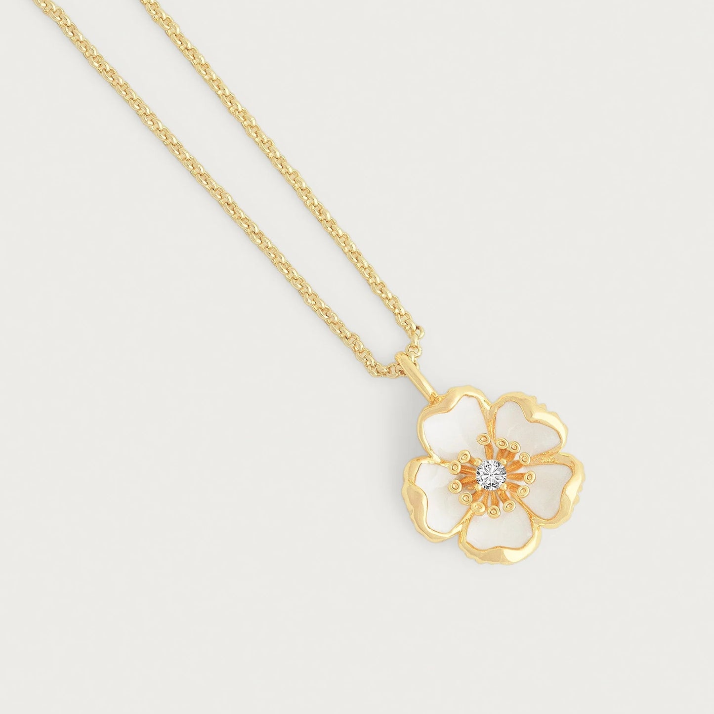 Wildflower Lacquered Pendant Necklace