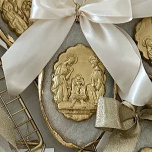 Oval Nativity Wooden Ornament