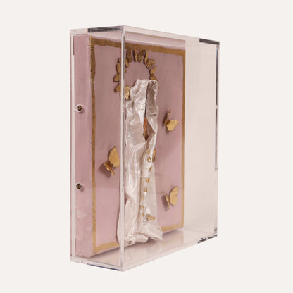 Pink Mary with Butterfly Halo