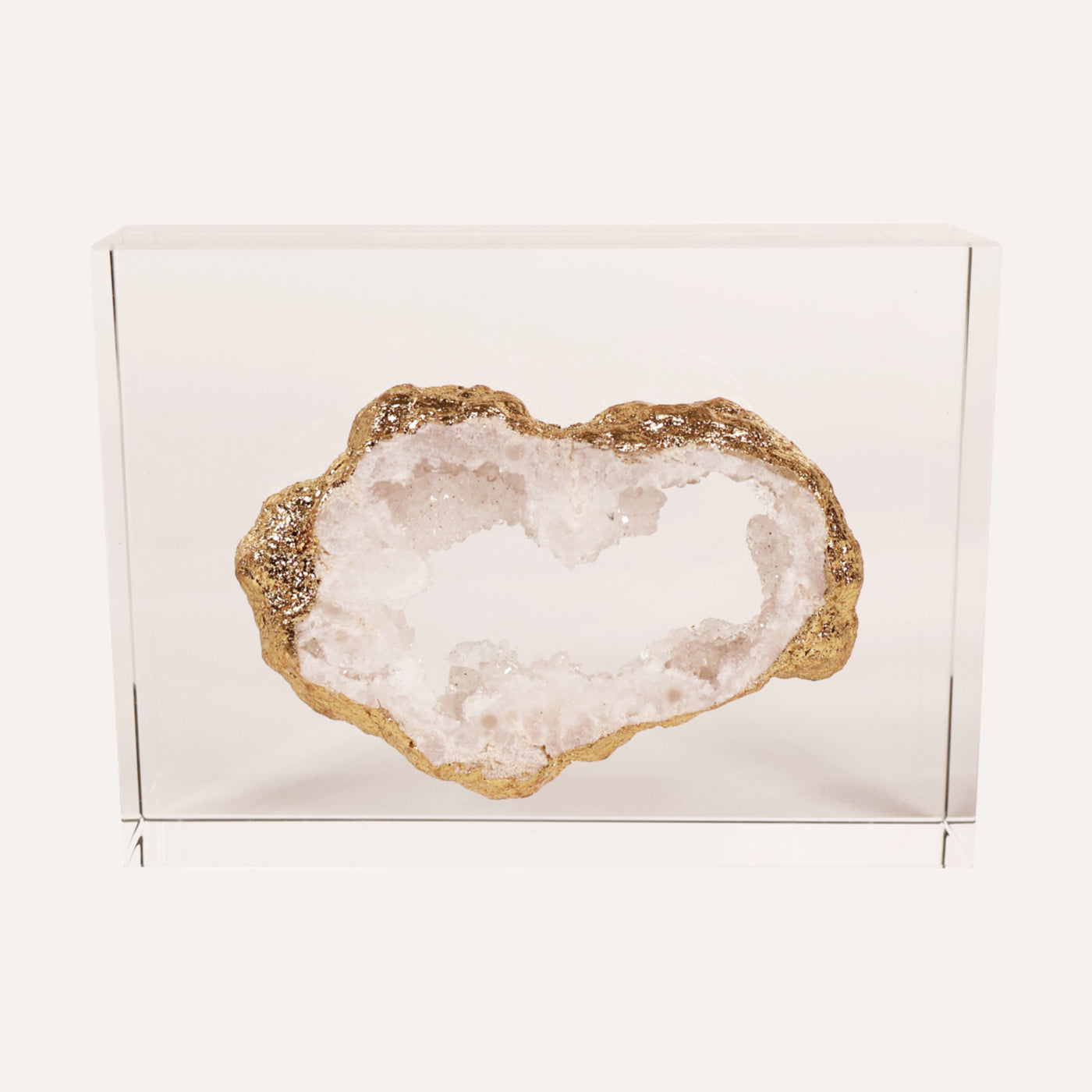 White Geode Crystal Book Topper