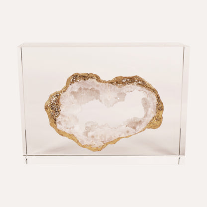 White Geode Crystal Book Topper