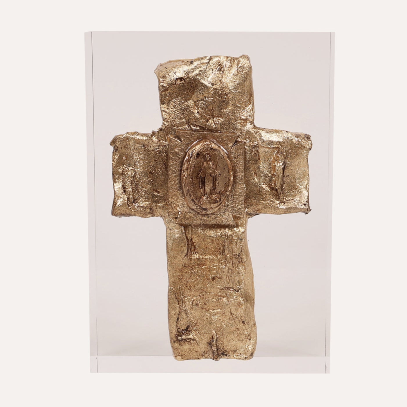 Gilded Cross on Crystal Book Topper