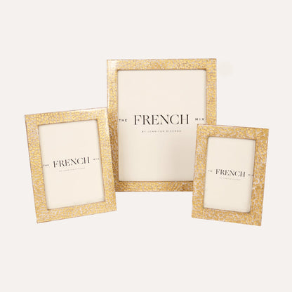 Eggshell Gold & White Picture Frame - 8x10