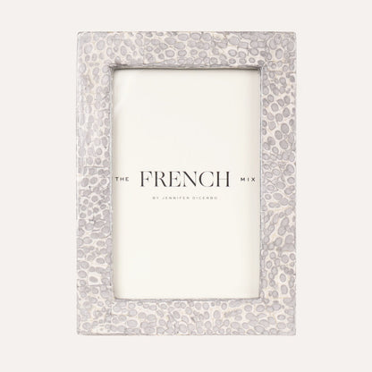 Eggshell Silver & White Picture Frame - 5x7