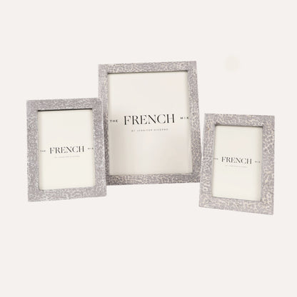 Eggshell Silver & White Picture Frame - 5x7
