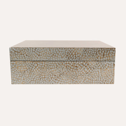 Grey/Gold Eggshell Lacquered Box