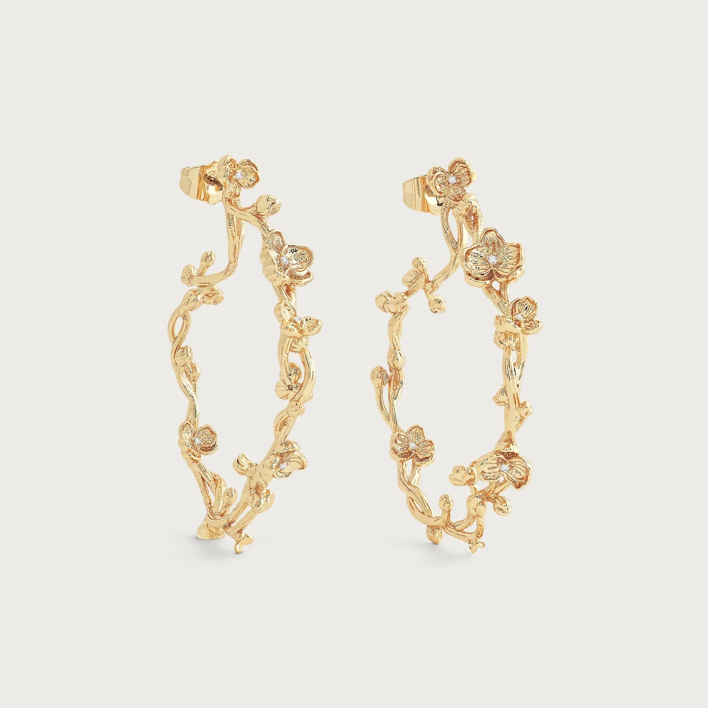 Orchid Hoop Earrings