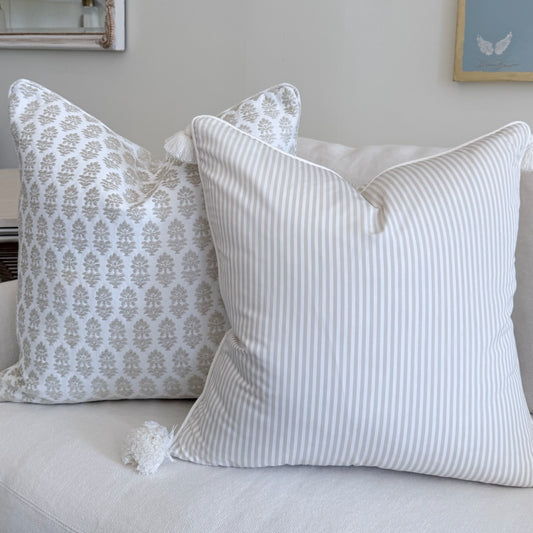 Oyster & Ecru Pillow