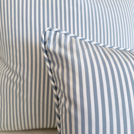 Oyster and Blu Stripe Lumbar