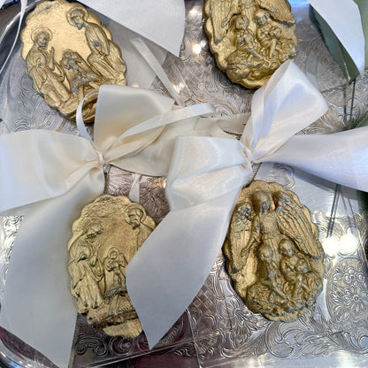 Acrylic Ornament with Ivory Satin Bow