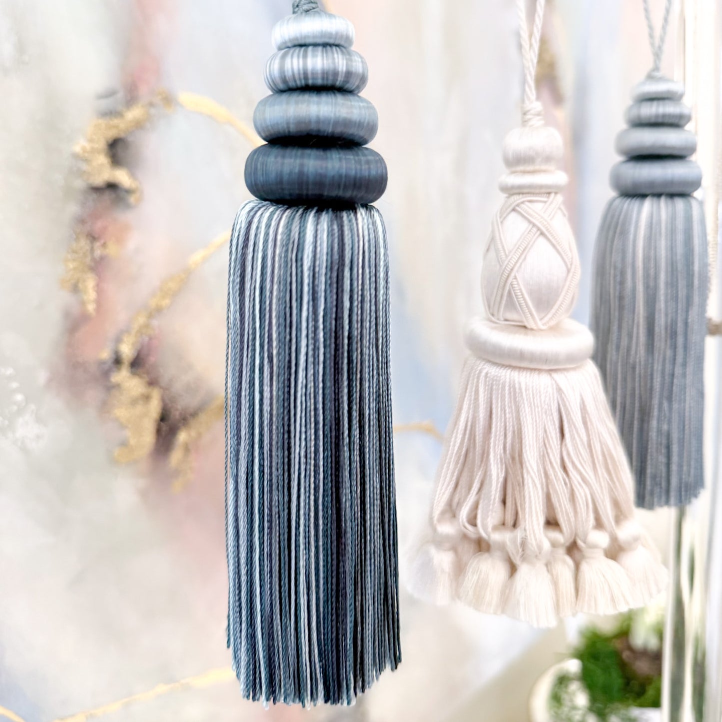 French Blue Silk Tassel