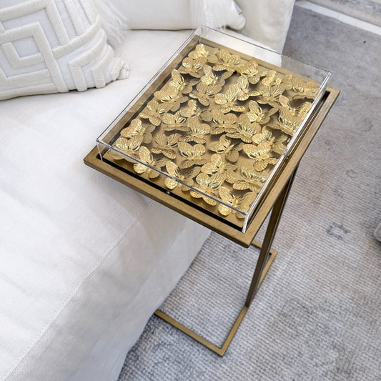 Small Gilded Butterfly Drink Table